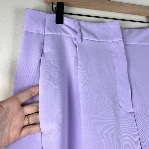 NWT Express Purple High Rise Columnist Ankle Dress Pants - Picture 2 of 8